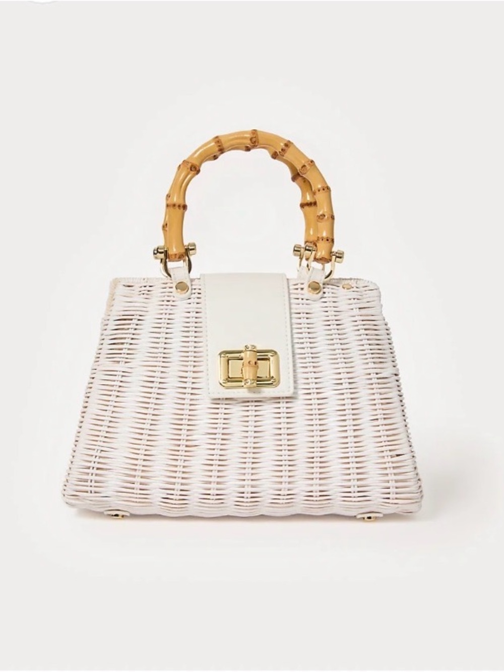 NWOT Lilly Pulitzer LEENA TOP HANDLE BAG RESORT WHITE - Picture 2 of 12